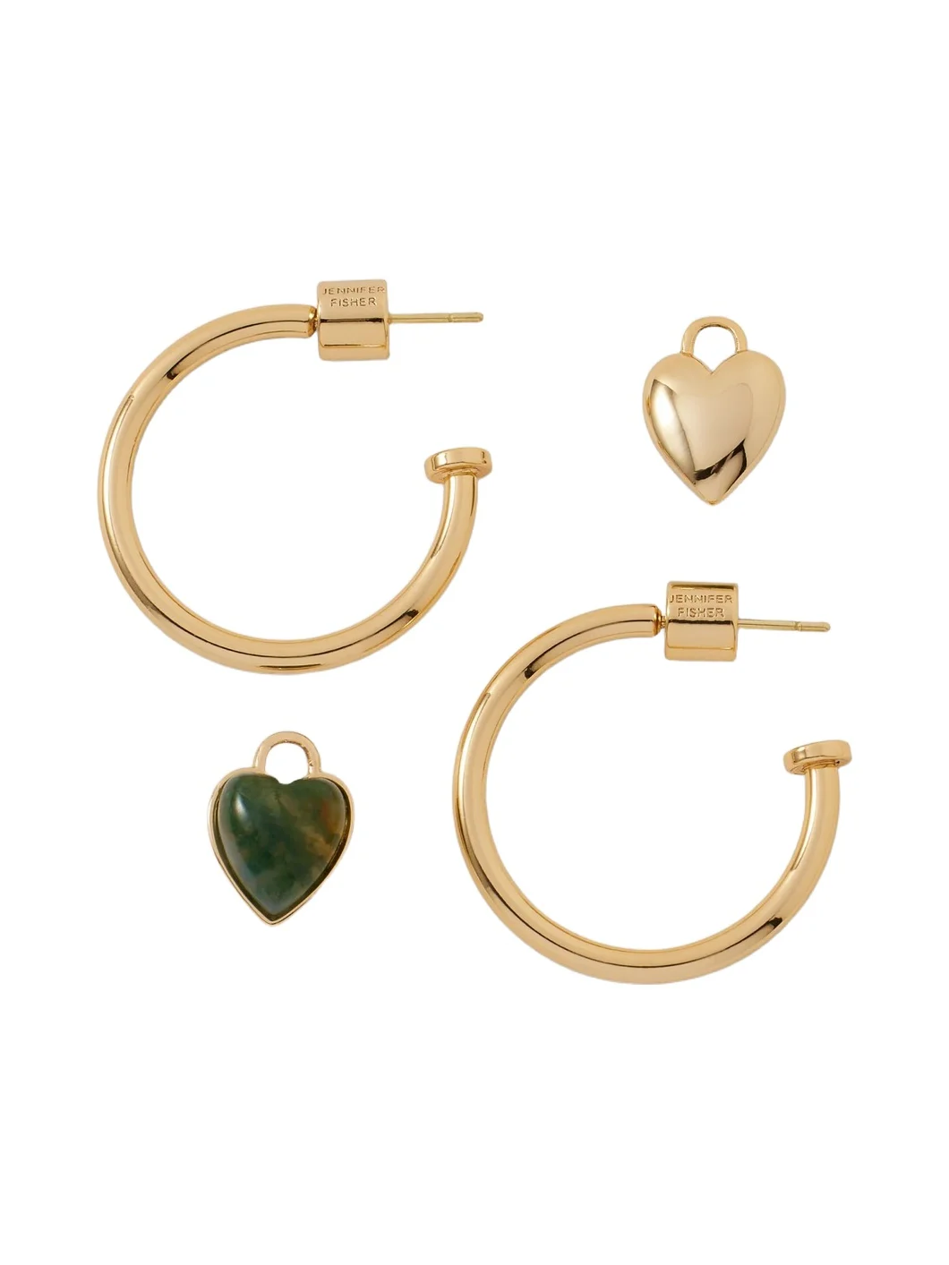 Jennifer Fisher Jennifer Fisher Semi-Precious Convertible Heart Huggies