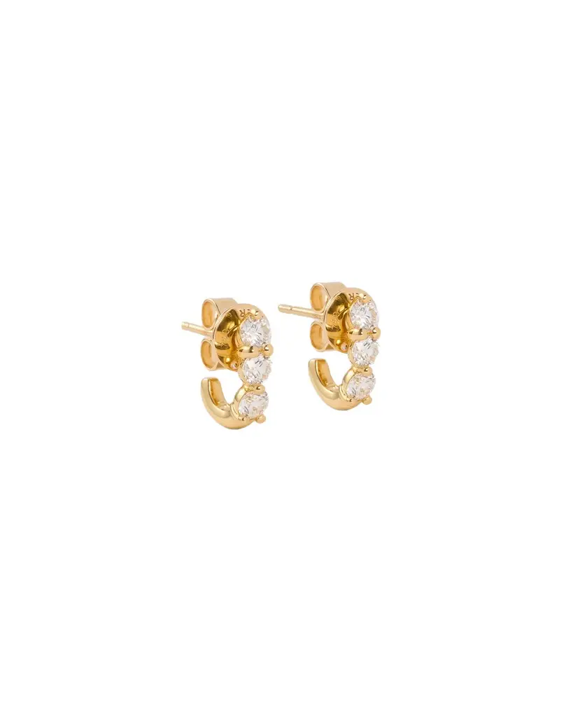 Jennifer Fisher Jennifer Fisher Floating Three Diamond Huggies