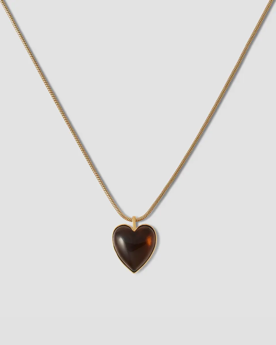 Jennifer Fisher Semi-Precious Small Heart Chain Necklace Jennifer Fisher Semi-Precious Small Heart Chain Necklace