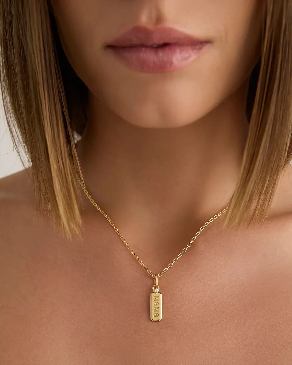 Jennifer Fisher Jennifer Fisher Small Mama Dog Tag in | Thumbnail 2 Jennifer Fisher Jennifer Fisher Small Mama Dog Tag in | Thumbnail 2