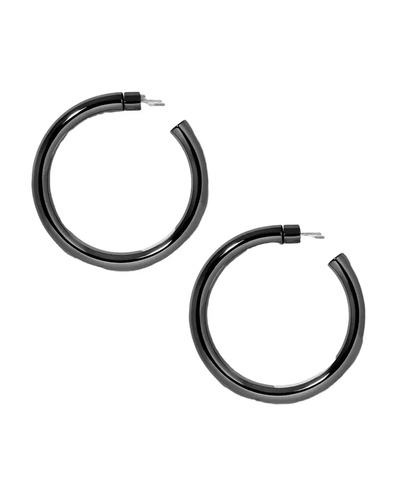Jennifer Fisher Jennifer Fisher 1.5 Natasha Baby Hoops Hematite