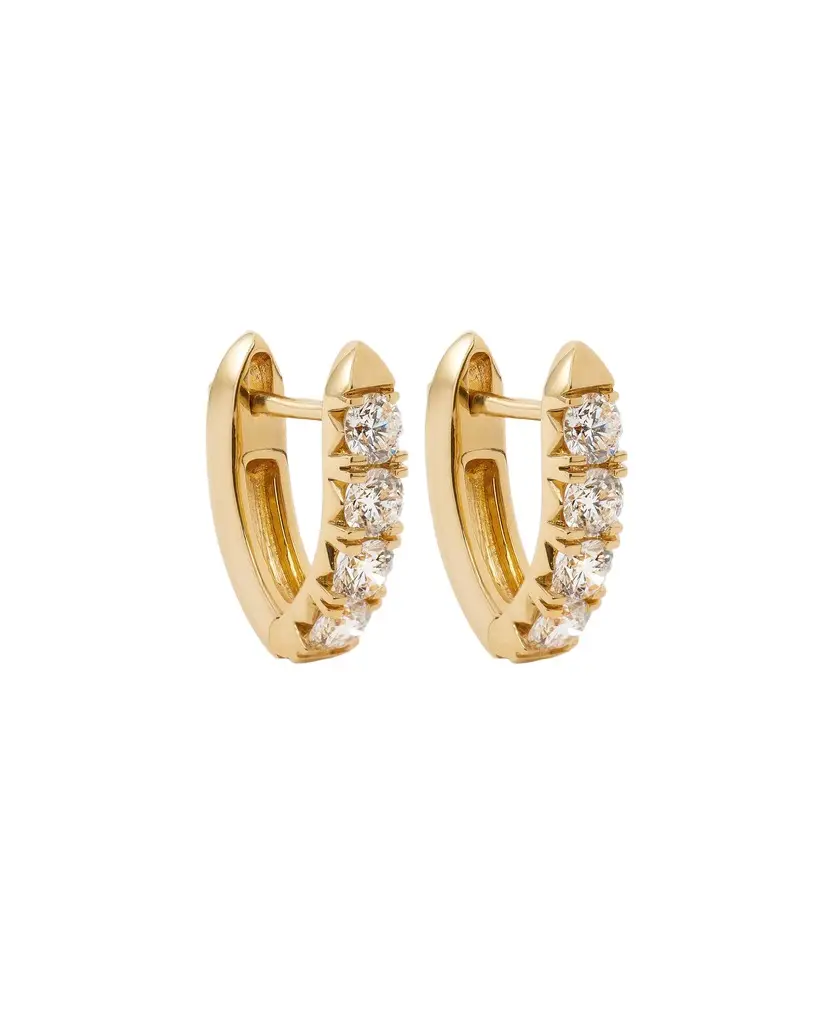 Jennifer Fisher Jennifer Fisher Lab Diamond Round Cut Huggie