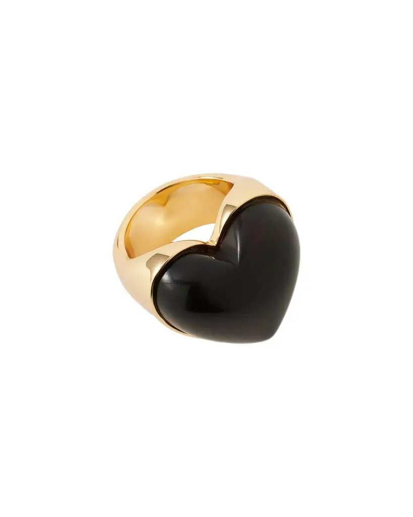 Jennifer Fisher Semi-Precious Heart Ring Smoky Quartz / 9 Jennifer Fisher Semi-Precious Heart Ring Smoky Quartz / 9