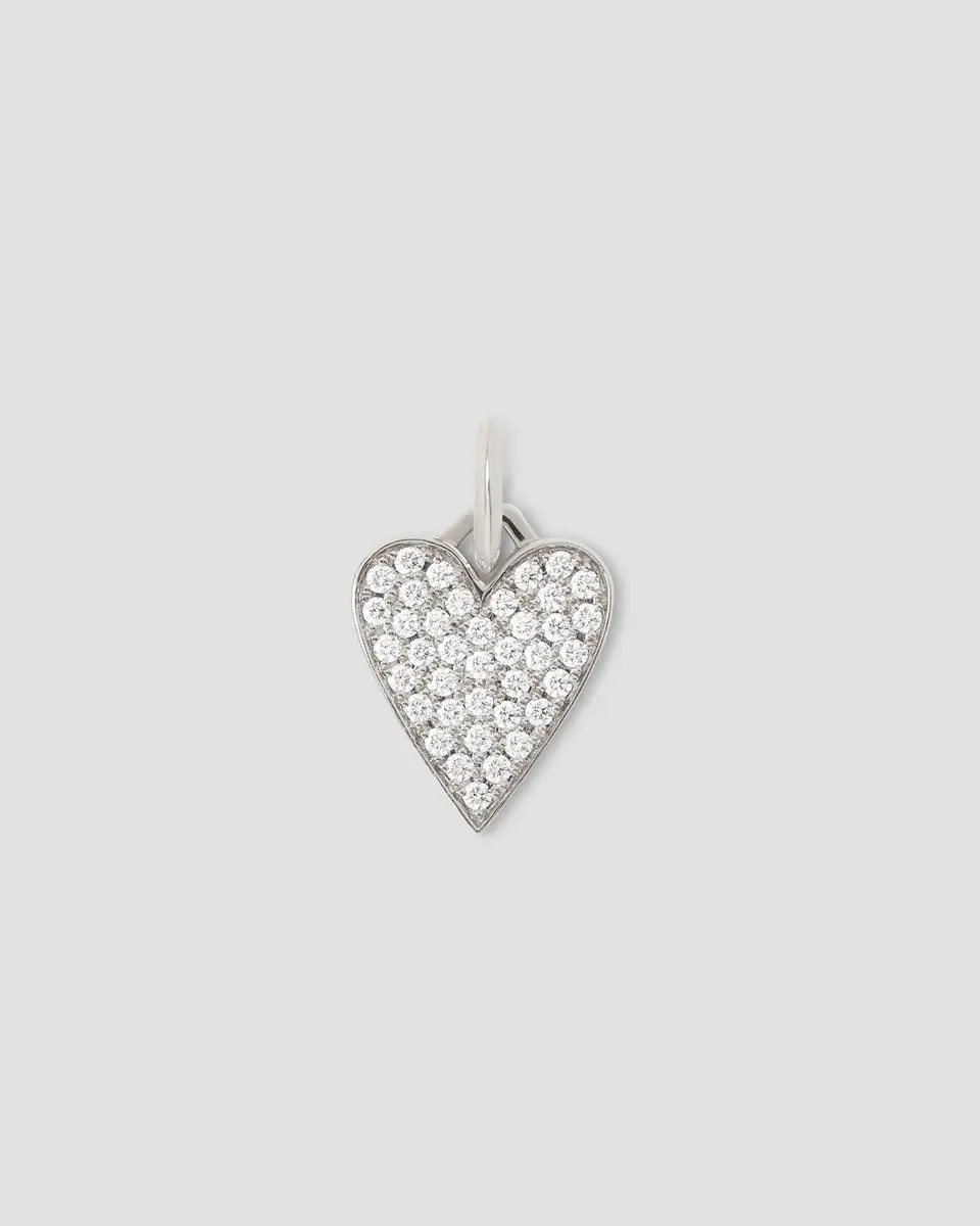 Jennifer Fisher Jennifer Fisher Medium Heart with Pavé White Diamonds 18K Yellow Gold | Thumbnail 2 Jennifer Fisher Jennifer Fisher Medium Heart with Pavé White Diamonds 18K Yellow Gold | Thumbnail 2