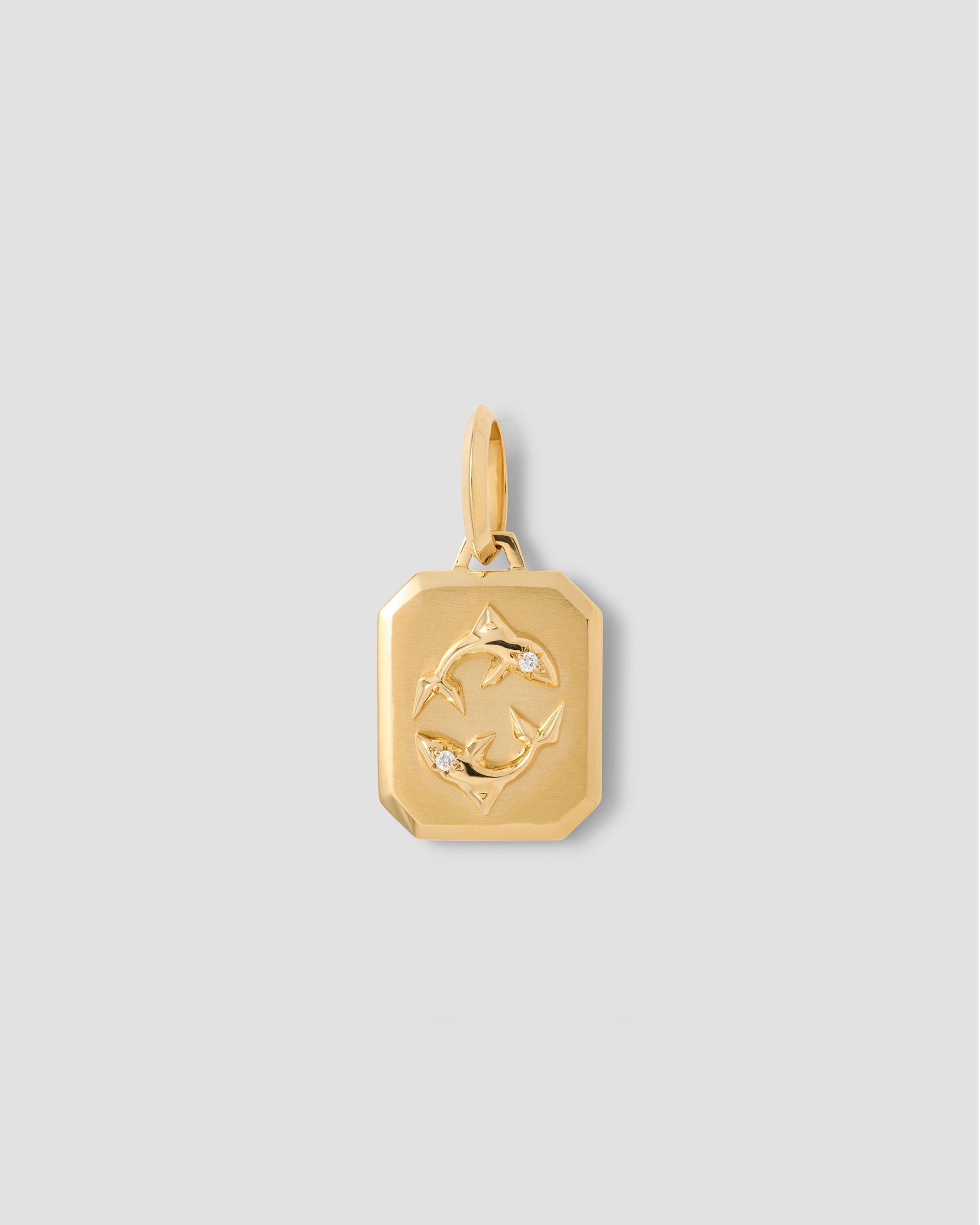 Jennifer Fisher Jennifer Fisher Zodiac Charm with Diamond in 18K Yellow Gold Pisces