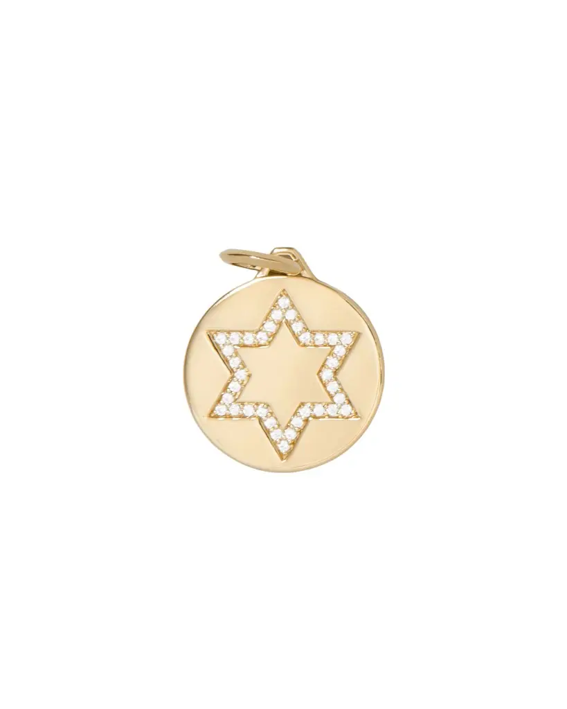 Jennifer Fisher Star Of David Circle Charm in Jennifer Fisher Star Of David Circle Charm in