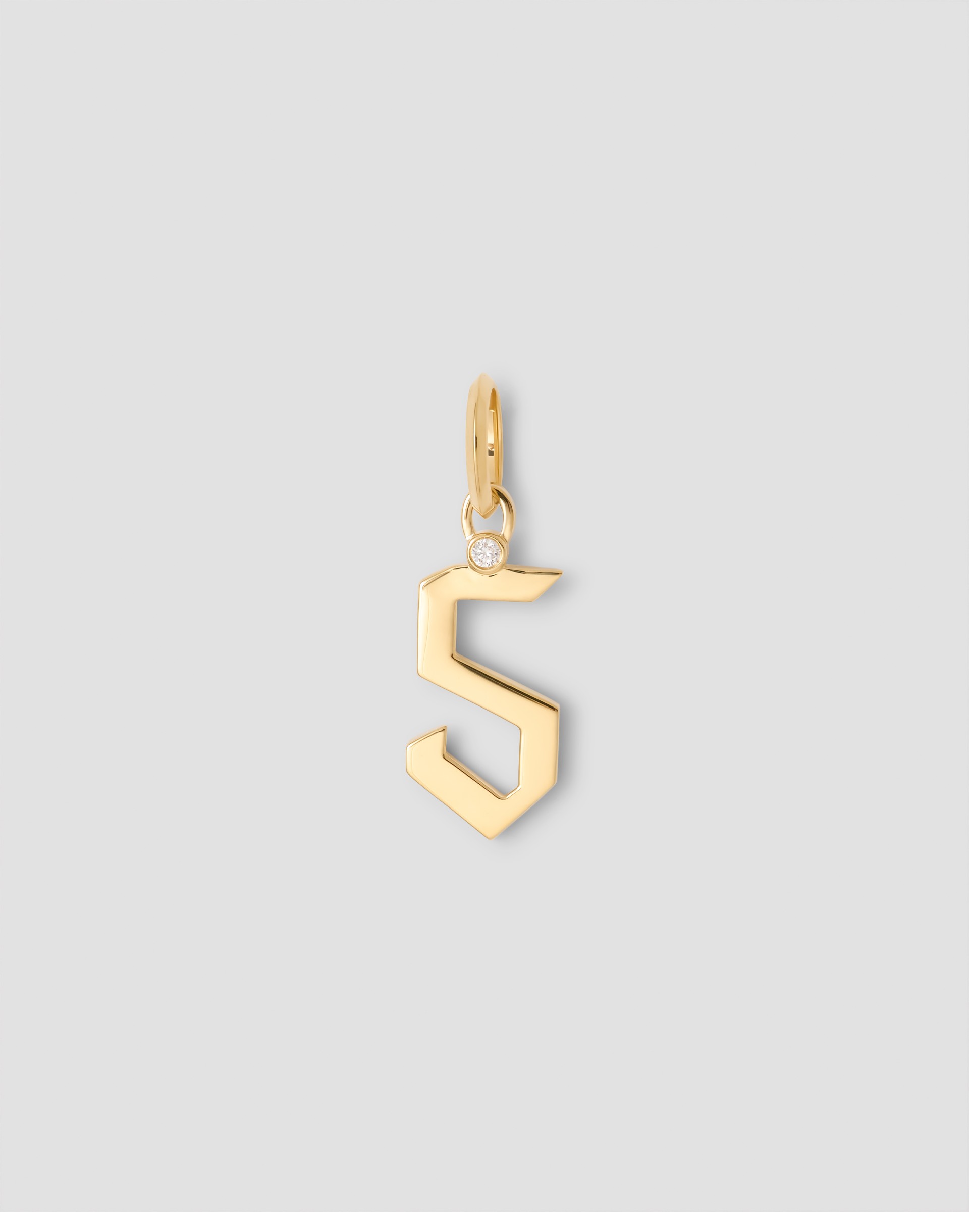 Jennifer Fisher Jennifer Fisher Gothic Number Charm with Diamond in 18K Yellow Gold 5