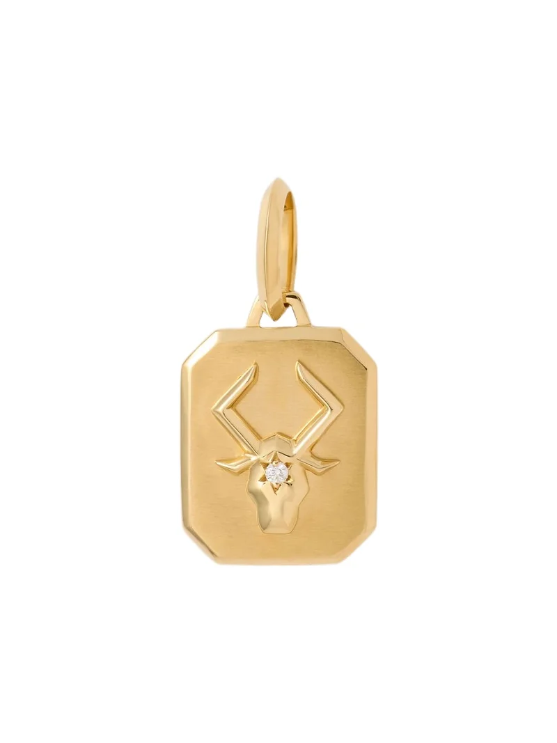 Jennifer Fisher Zodiac Charm with Diamond in 18K Yellow Gold Taurus