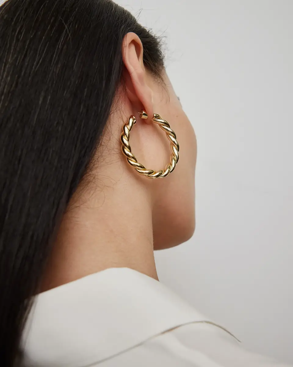 Jennifer Fisher Jennifer Fisher 1.5 Twisted Lilly Baby Hoops | Thumbnail 2 Jennifer Fisher Jennifer Fisher 1.5 Twisted Lilly Baby Hoops | Thumbnail 2