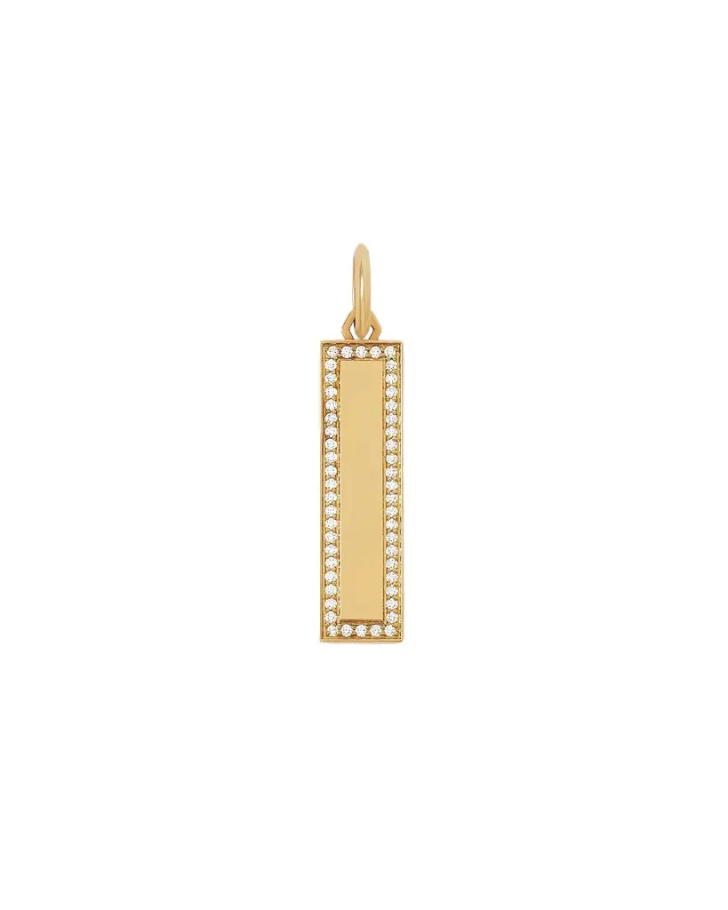 Jennifer Fisher Jennifer Fisher Luxe Narrow Classic Dog Tag in 18K Yellow Gold