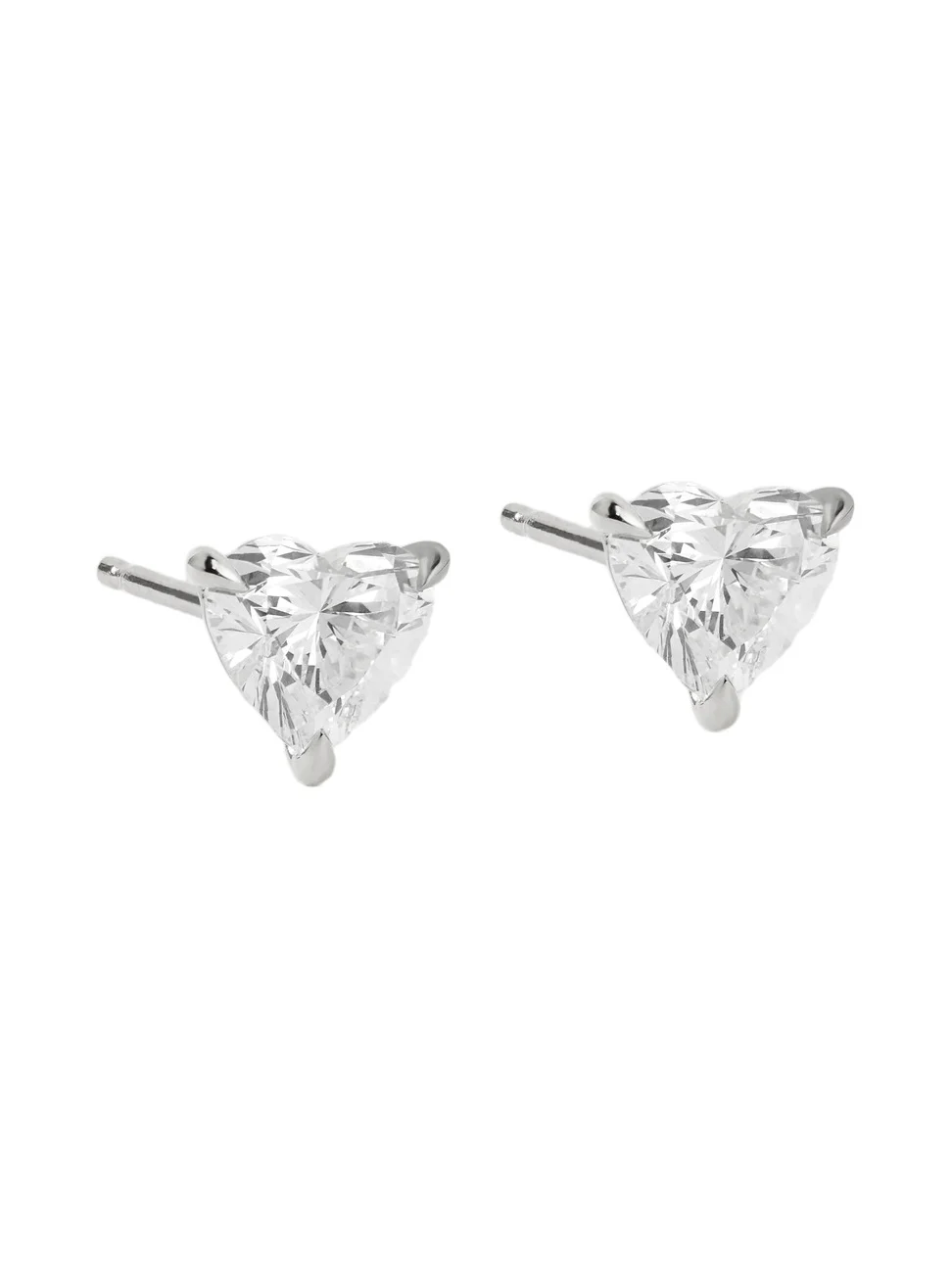 Jennifer Fisher Jennifer Fisher Floating Lab Diamond Heart Stud 18K White Gold