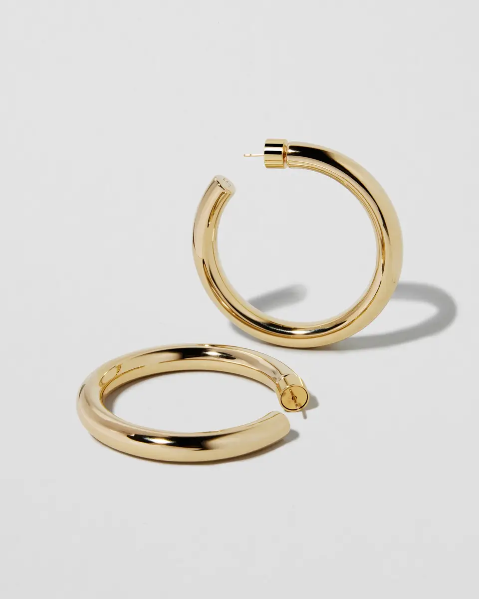Jennifer Fisher Jennifer Fisher 1.5 Samira Baby Hoops | Thumbnail 2 Jennifer Fisher Jennifer Fisher 1.5 Samira Baby Hoops | Thumbnail 2