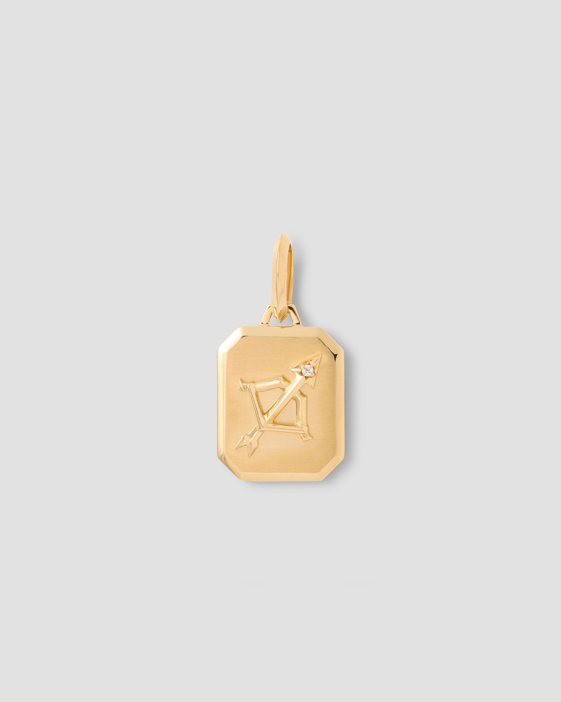 Jennifer Fisher Jennifer Fisher Zodiac Charm with Diamond in 18K Yellow Gold Sagittarius