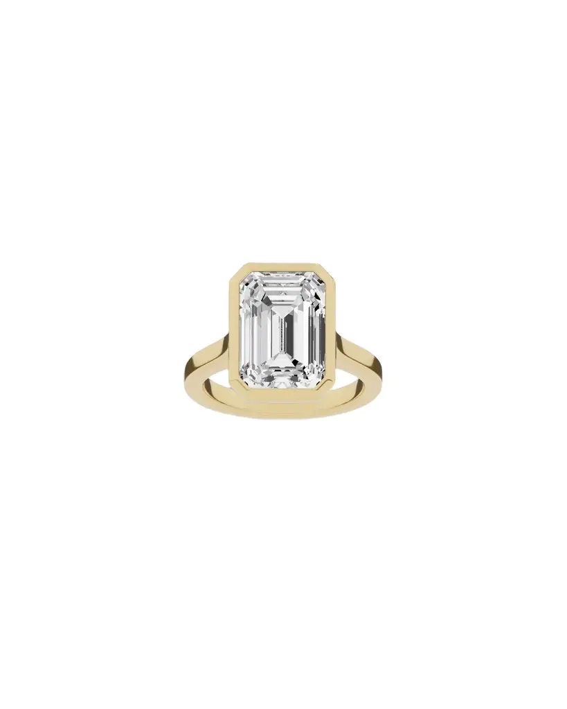 Jennifer Fisher Lab Diamond Emerald Cut Anniversary Ring 18K Yellow Gold / 7 / 8.00ct Jennifer Fisher Lab Diamond Emerald Cut Anniversary Ring 18K Yellow Gold / 7 / 8.00ct