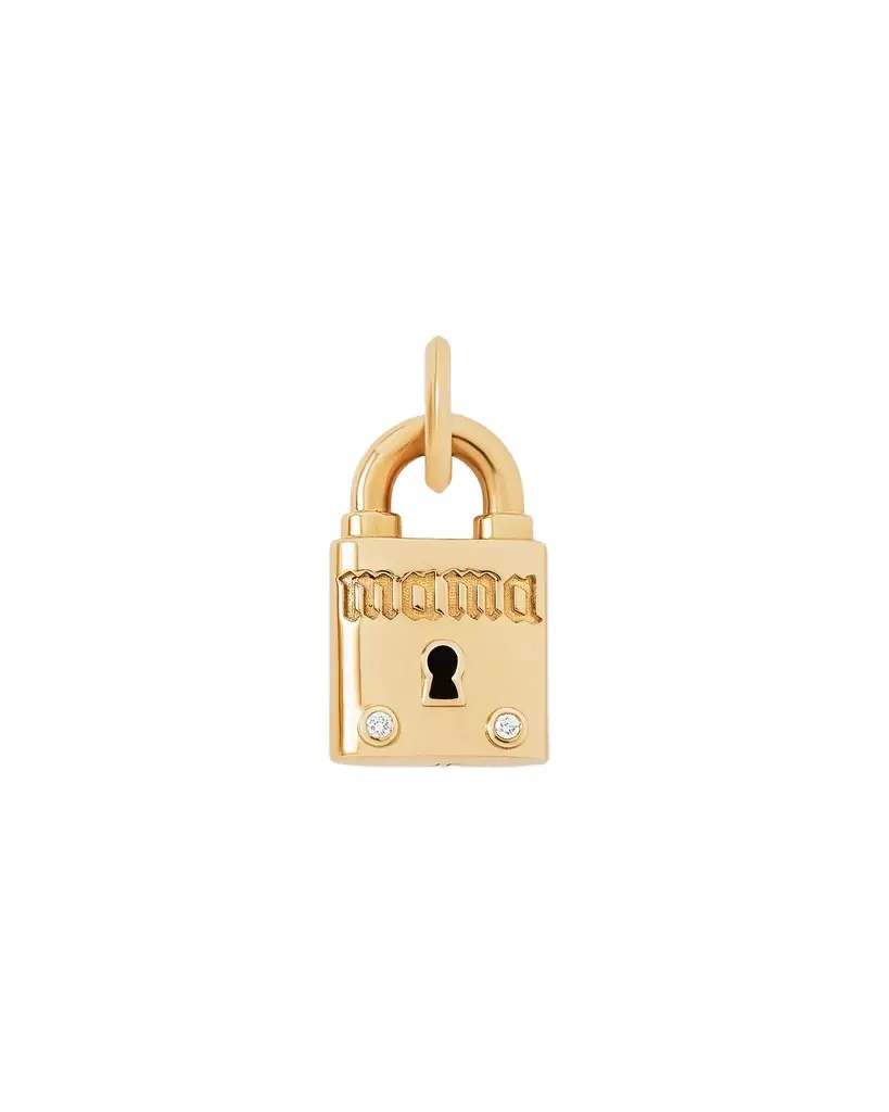 Jennifer Fisher Jennifer Fisher Personalized Medium Lock with Two Diamonds