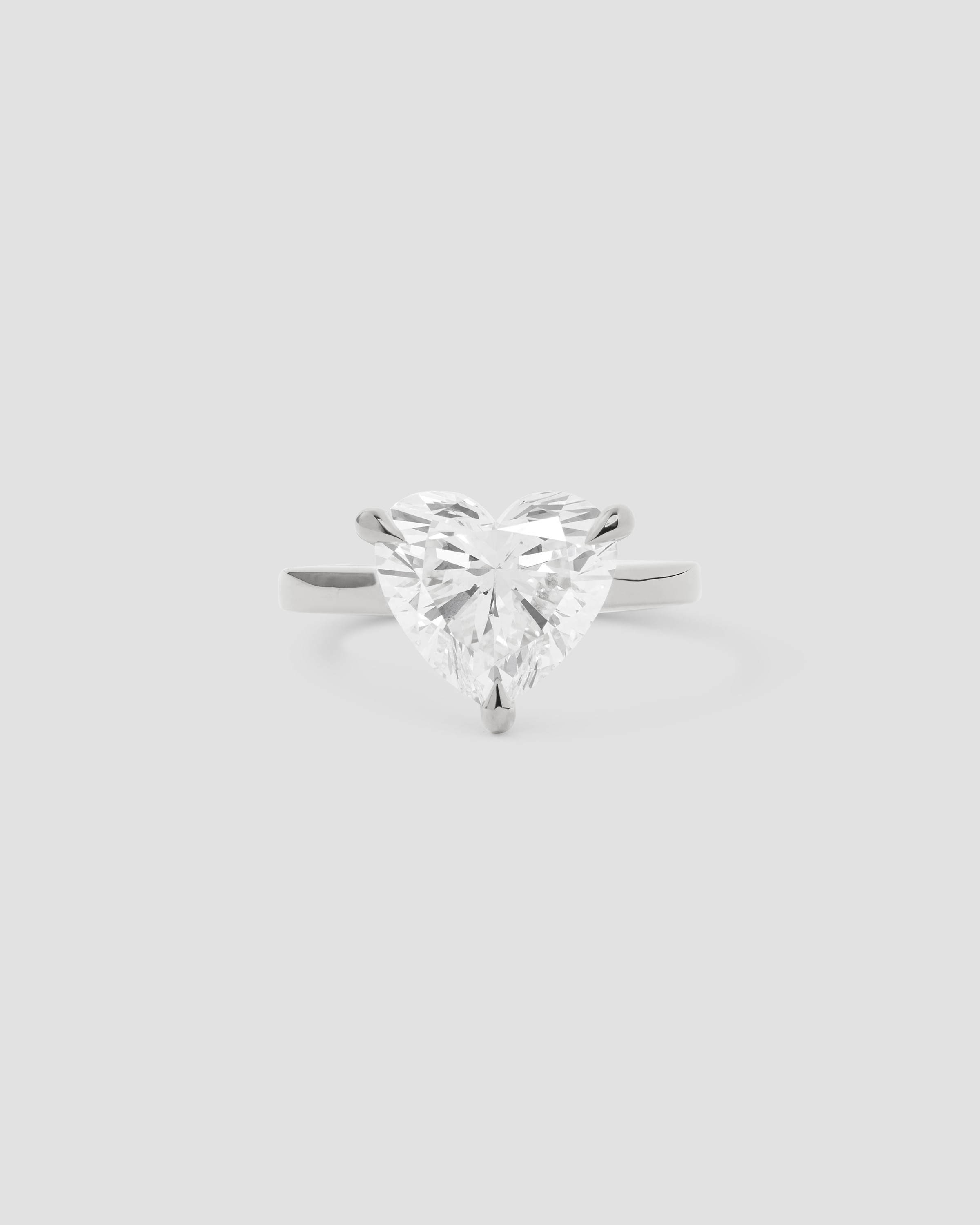 Jennifer Fisher Floating Lab Diamond Heart Ring 18K White Gold / 4 Jennifer Fisher Floating Lab Diamond Heart Ring 18K White Gold / 4