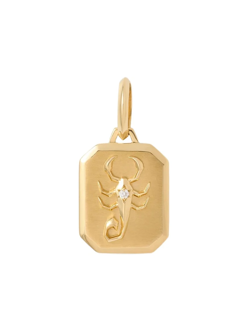 Jennifer Fisher Jennifer Fisher Zodiac Charm with Diamond in 18K Yellow Gold Aquarius