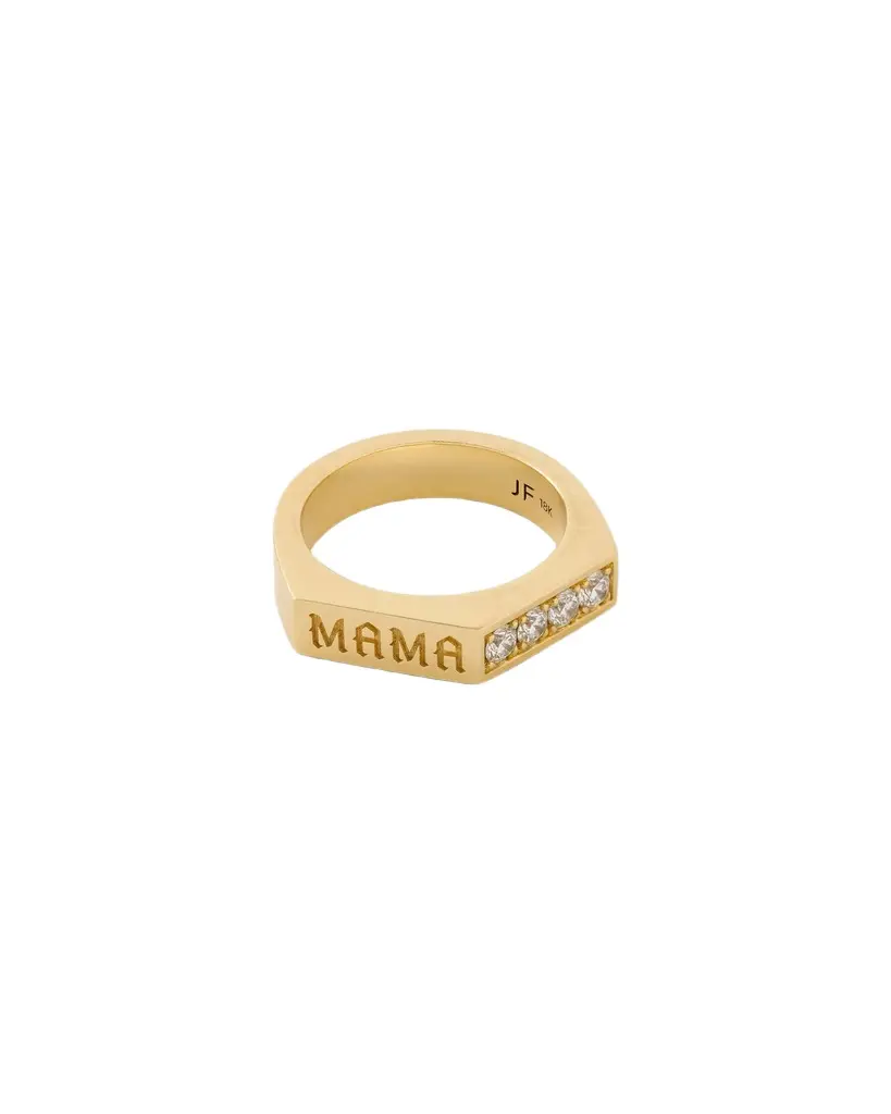 Jennifer Fisher Jennifer Fisher Peak Ring with Diamonds Mama / 8 / 18K Yellow Gold