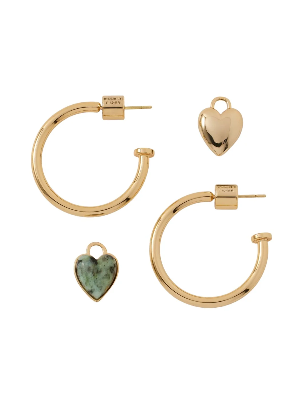 Jennifer Fisher Jennifer Fisher Semi-Precious Convertible Heart Huggies