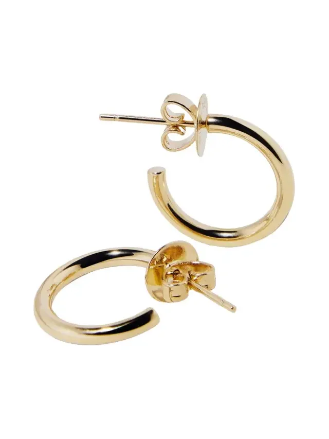 Jennifer Fisher Jennifer Fisher Thread Huggies in Yellow Gold