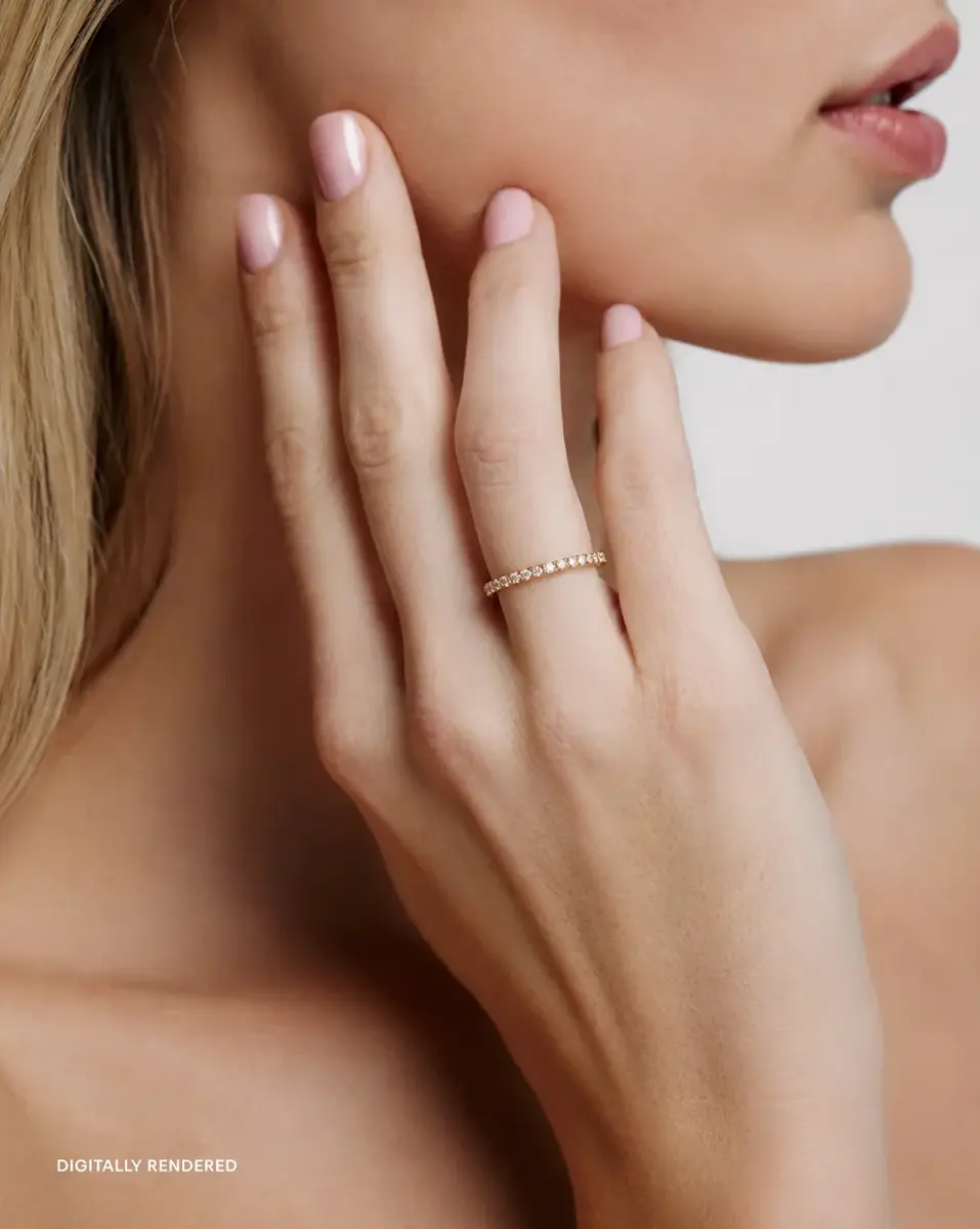 Jennifer Fisher Jennifer Fisher Lab Diamond Round Cut Eternity Band 5 | Thumbnail 2 Jennifer Fisher Jennifer Fisher Lab Diamond Round Cut Eternity Band 5 | Thumbnail 2