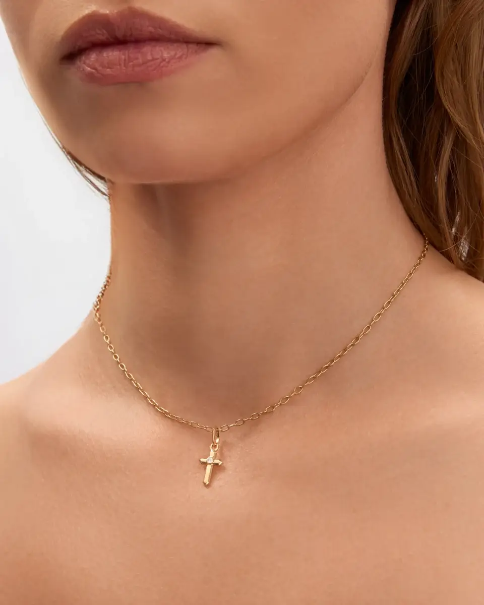 Jennifer Fisher Jennifer Fisher Mini Cross Charm | Thumbnail 2 Jennifer Fisher Jennifer Fisher Mini Cross Charm | Thumbnail 2