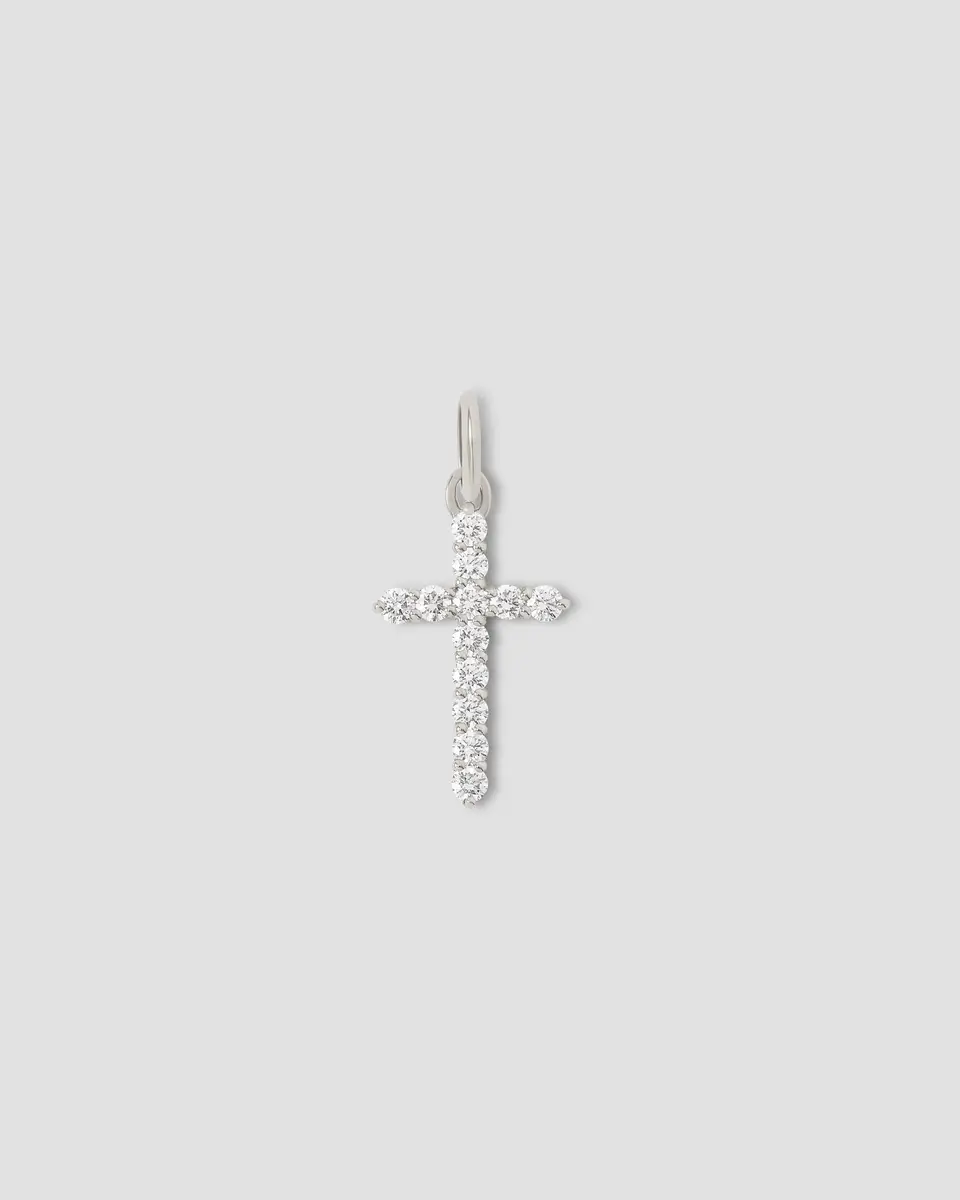 Jennifer Fisher Jennifer Fisher Small Floating Diamond Cross | Thumbnail 2 Jennifer Fisher Jennifer Fisher Small Floating Diamond Cross | Thumbnail 2