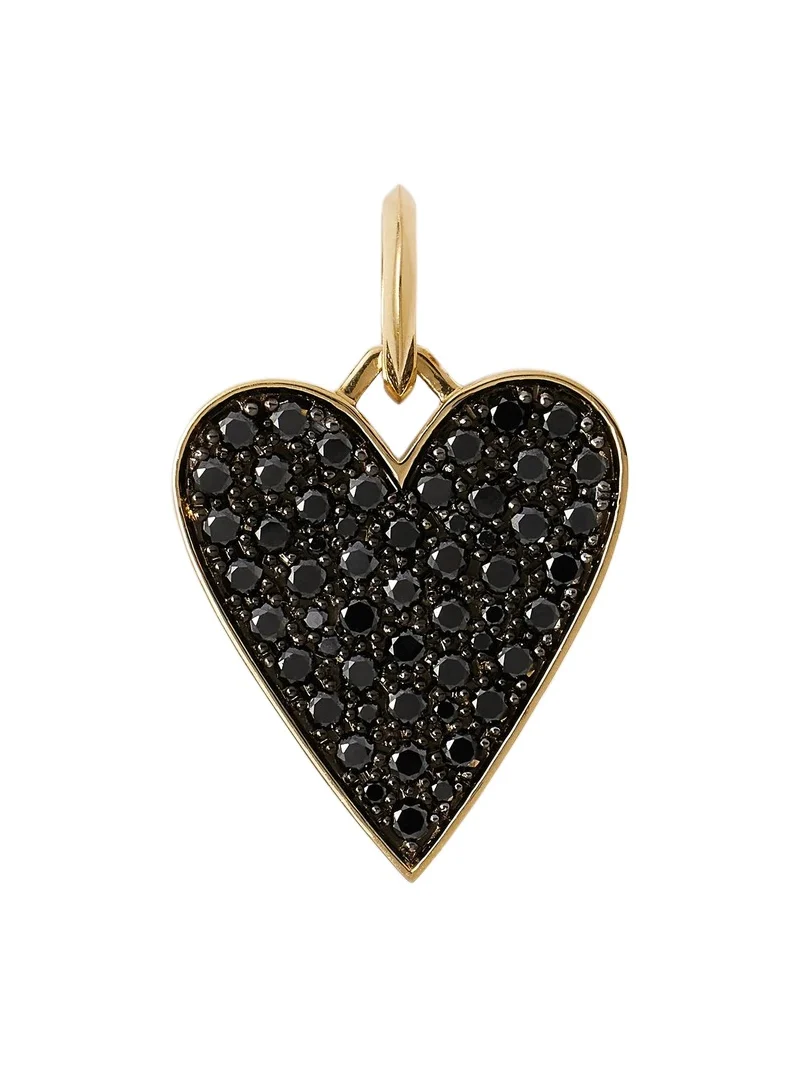 Jennifer Fisher Large Heart with Pavé Black Diamonds