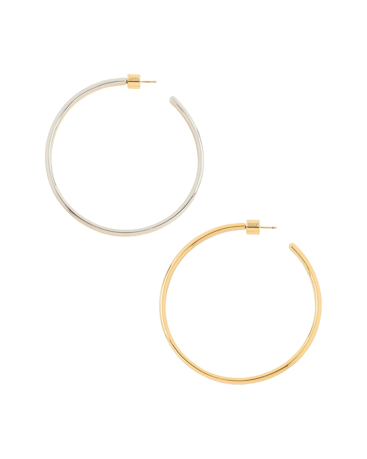 Jennifer Fisher 2 Two Tone Thread Hoops Jennifer Fisher 2 Two Tone Thread Hoops