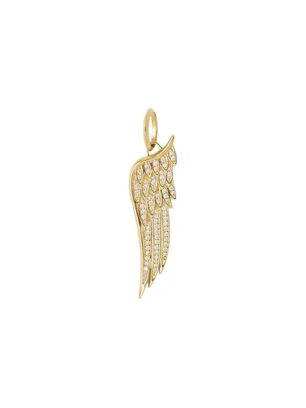 Jennifer Fisher Medium Wing Charm with Pavé White Diamond in 18K Yellow Gold Jennifer Fisher Medium Wing Charm with Pavé White Diamond in 18K Yellow Gold