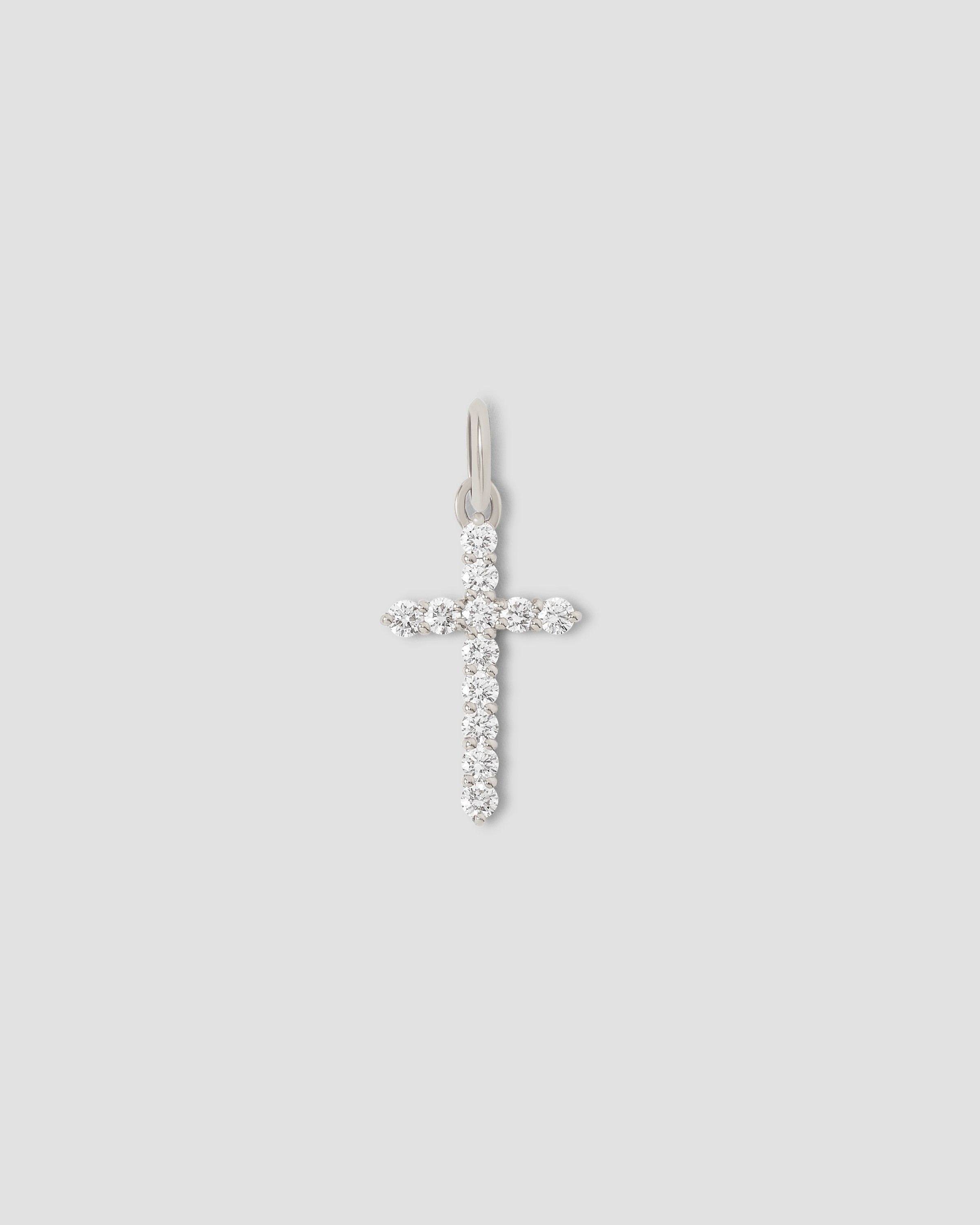 Jennifer Fisher Jennifer Fisher Small Floating Diamond Cross 18K White Gold