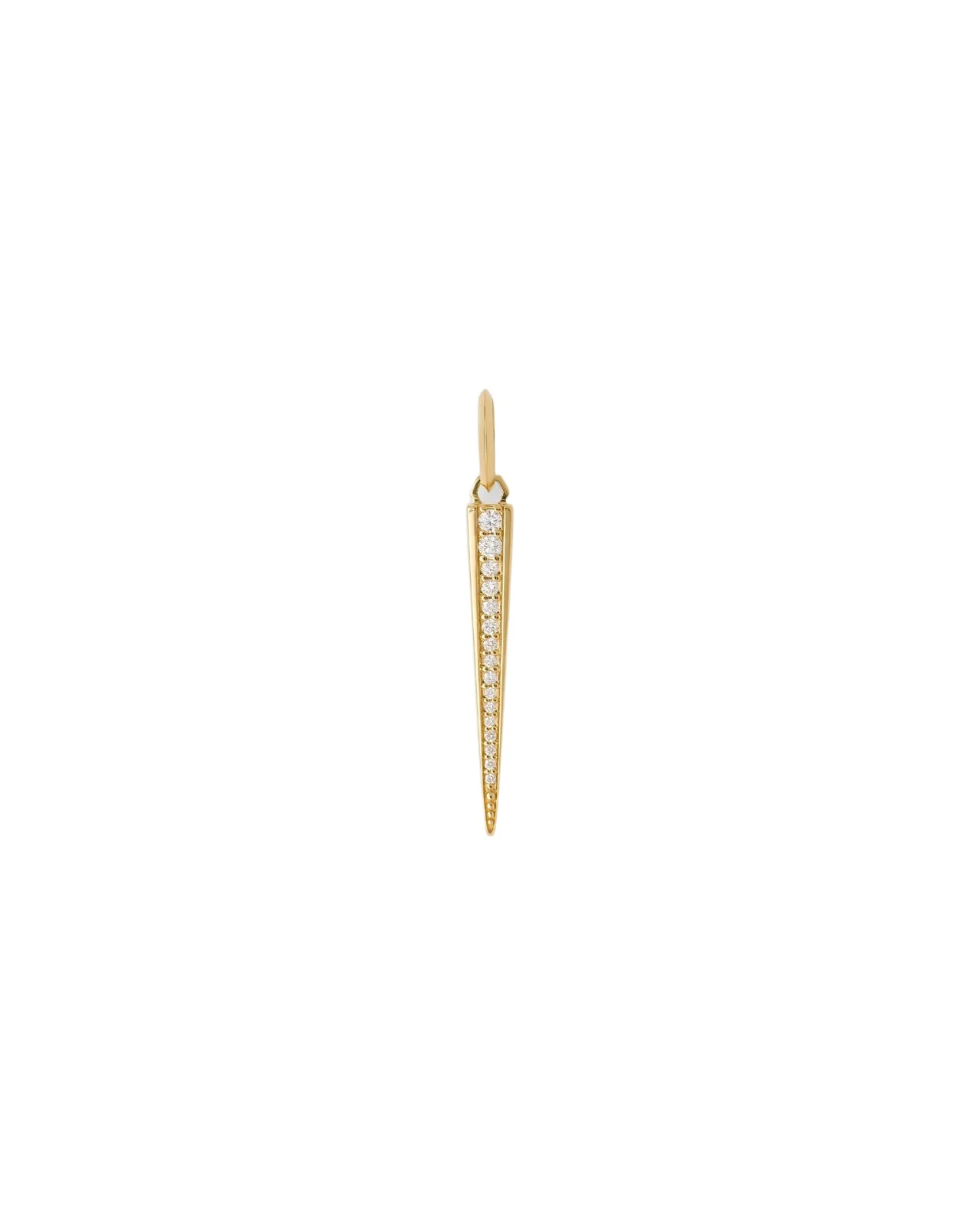 Jennifer Fisher Jennifer Fisher Skinny Cone Charm with Pavé White Diamonds in 18K Yellow Gold