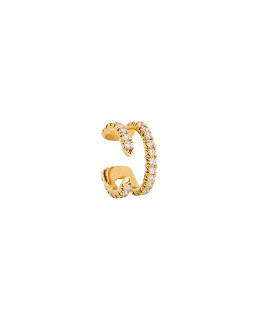 Jennifer Fisher Jennifer Fisher Pin Ear Cuff with Pave White Diamonds in 18K Yellow Gold