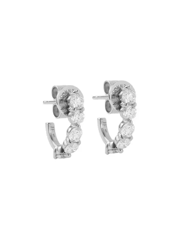Jennifer Fisher Floating Five Diamond Huggies 18K White Gold Jennifer Fisher Floating Five Diamond Huggies 18K White Gold