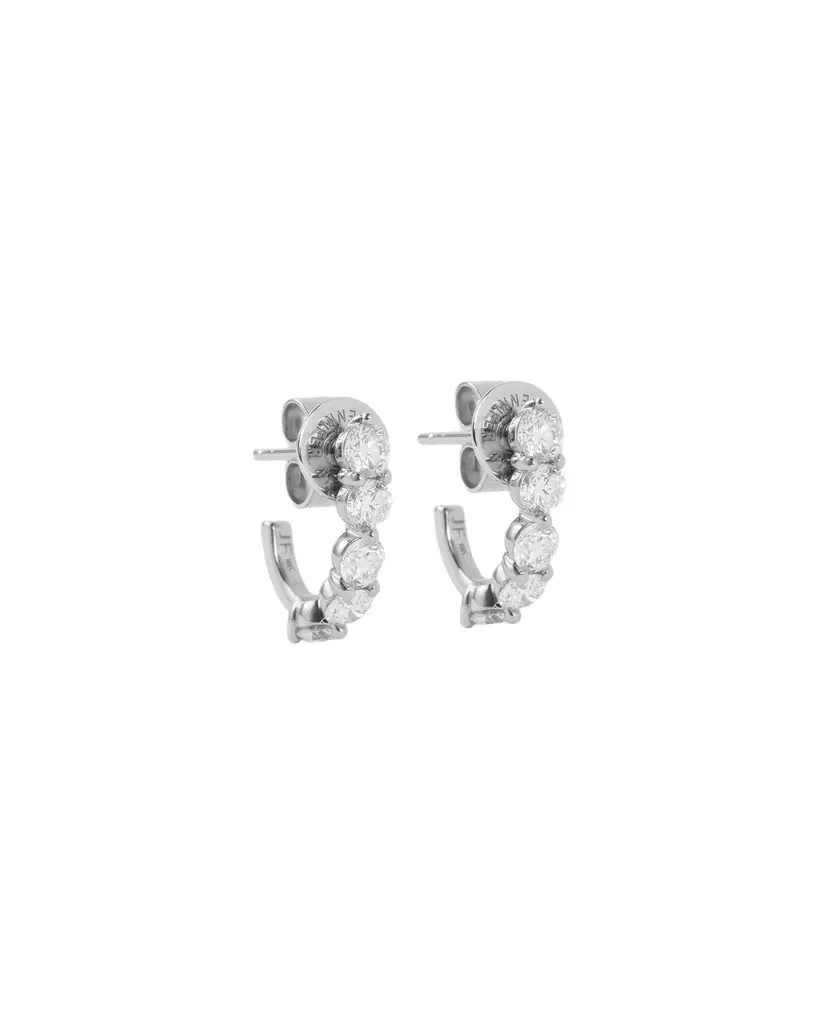 Jennifer Fisher Floating Five Diamond Huggies 18K White Gold Jennifer Fisher Floating Five Diamond Huggies 18K White Gold