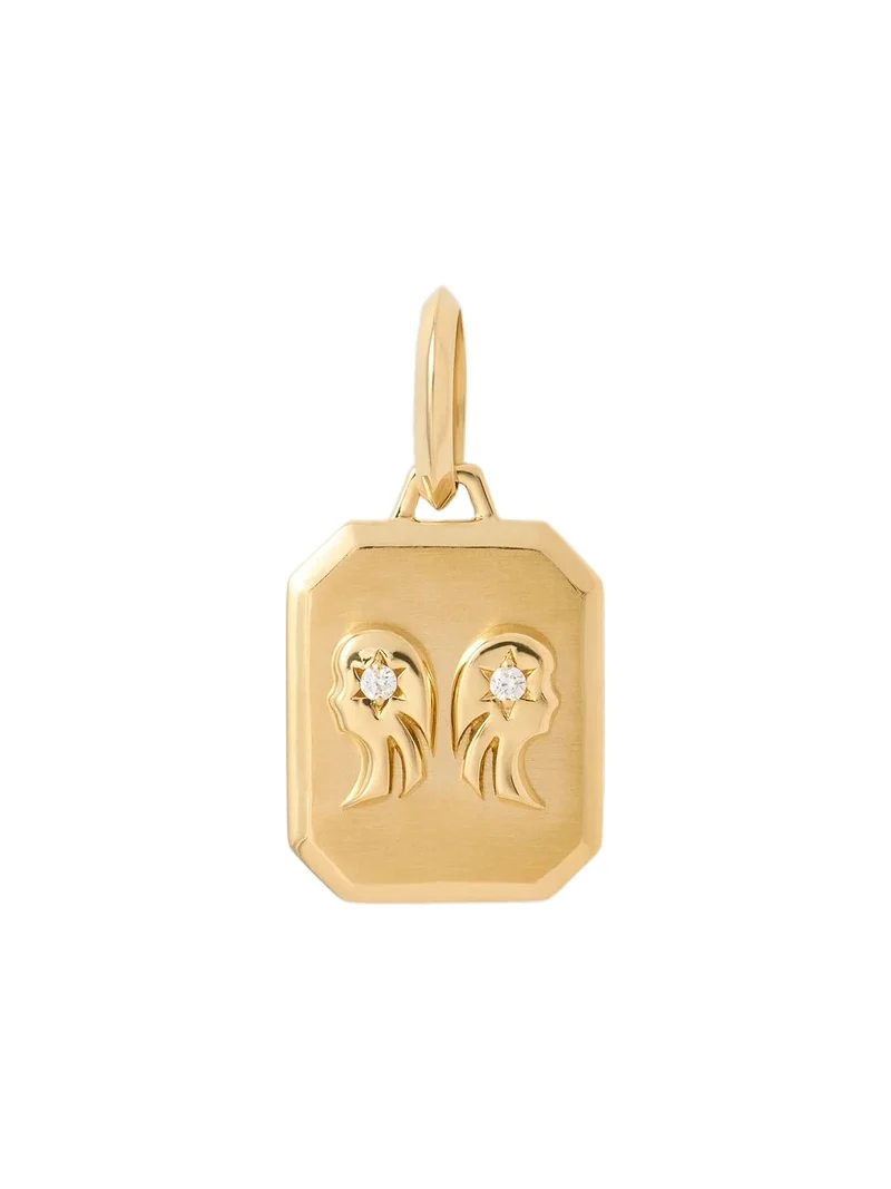 Jennifer Fisher Zodiac Charm with Diamond in 18K Yellow Gold Gemini Jennifer Fisher Zodiac Charm with Diamond in 18K Yellow Gold Gemini
