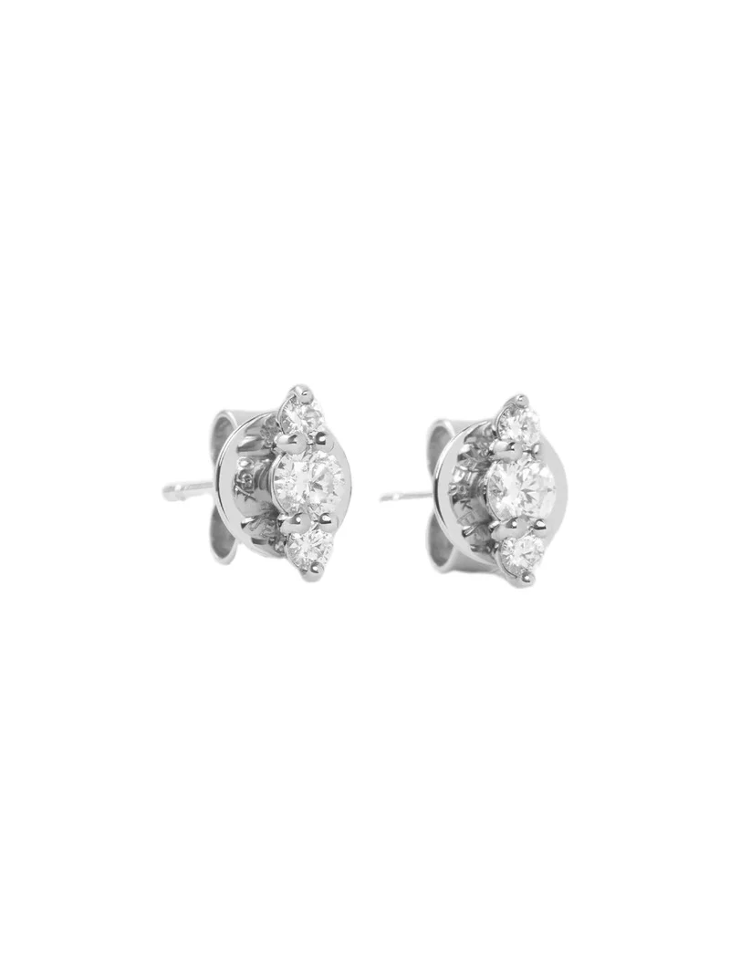 Jennifer Fisher Floating Three Diamond Stud Earring 18K White Gold Jennifer Fisher Floating Three Diamond Stud Earring 18K White Gold