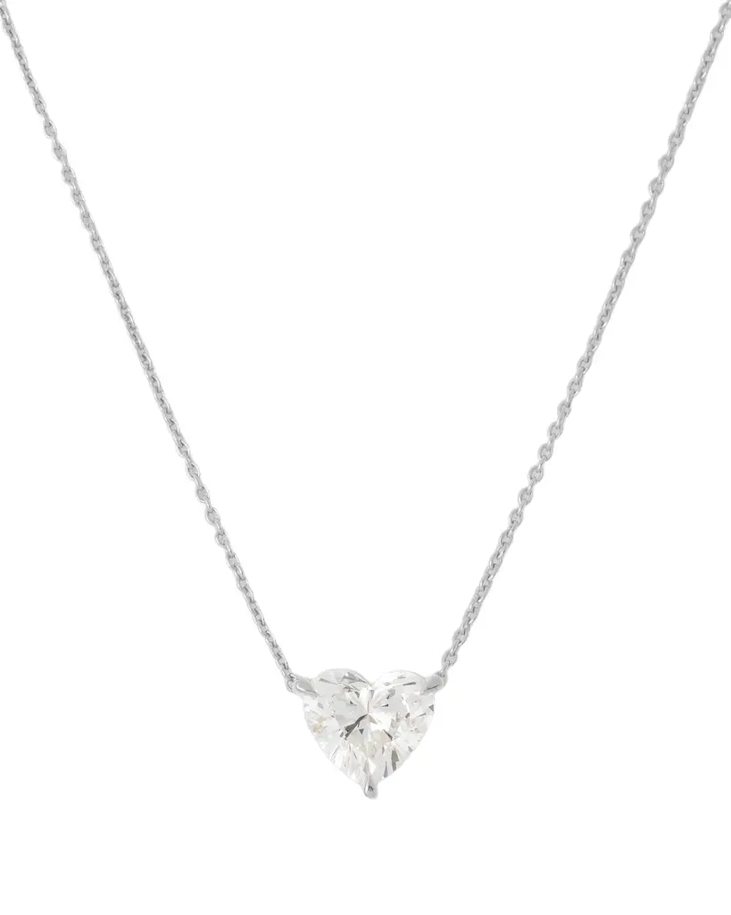 Jennifer Fisher Floating Lab Diamond Heart Pendant Necklace 3 / Jennifer Fisher Floating Lab Diamond Heart Pendant Necklace 3 /