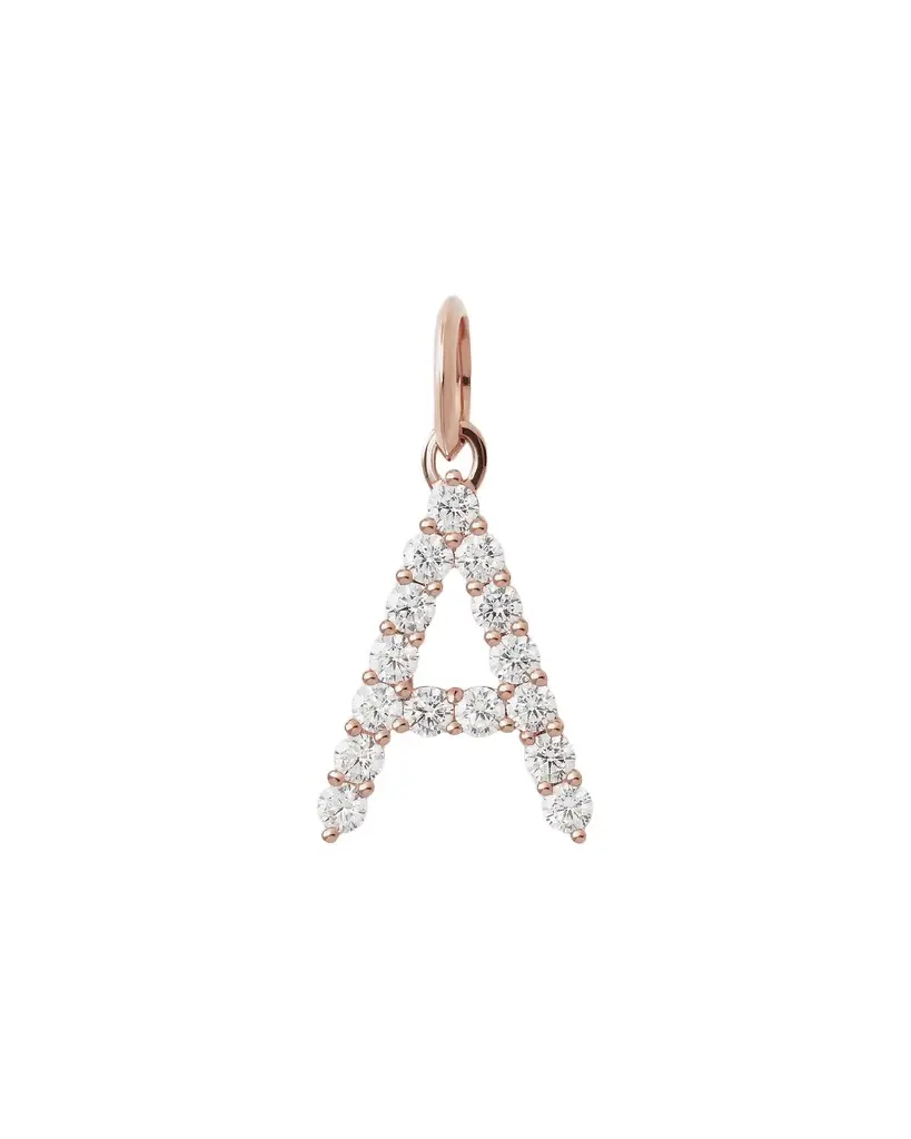 Jennifer Fisher Large Floating Diamond Minimal Block Letter A / 18K Jennifer Fisher Large Floating Diamond Minimal Block Letter A / 18K