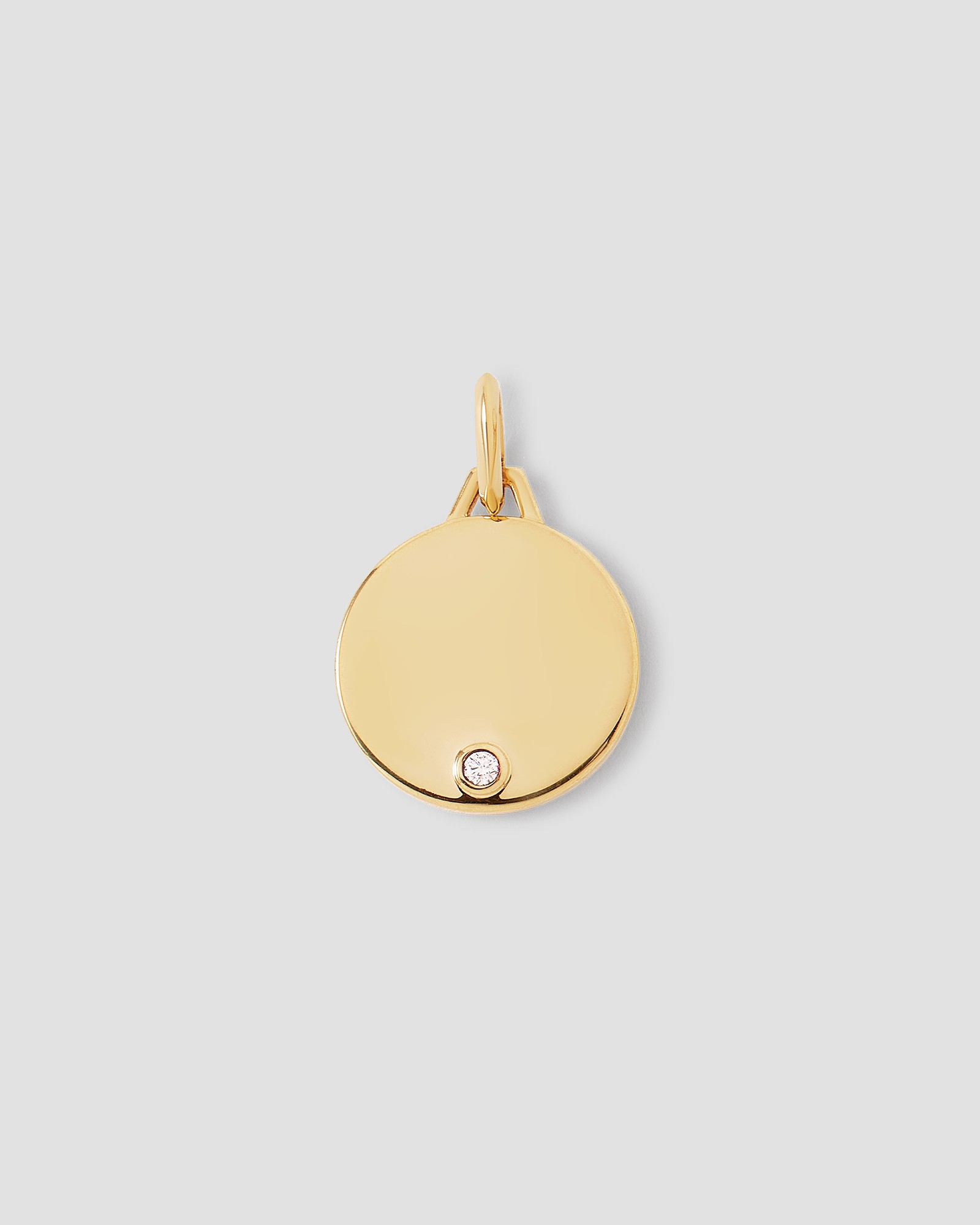 Jennifer Fisher Jennifer Fisher Small Circle with Diamond in 18K Yellow Gold