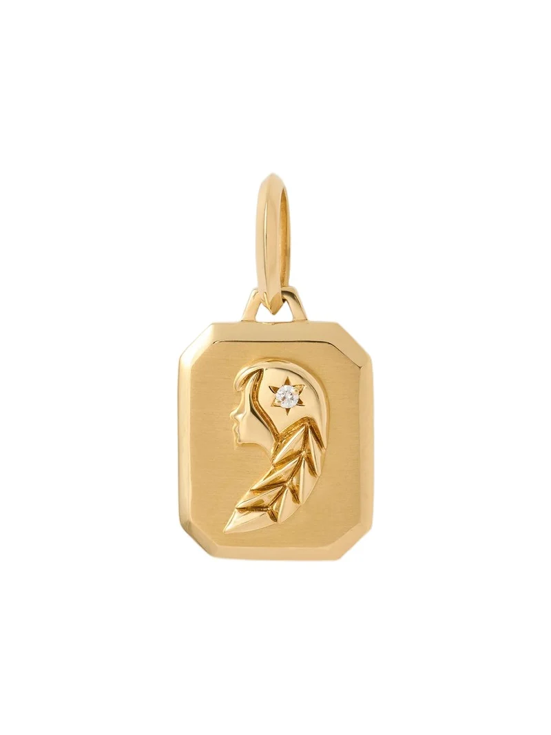 Jennifer Fisher Zodiac Charm with Diamond in 18K Yellow Gold Virgo