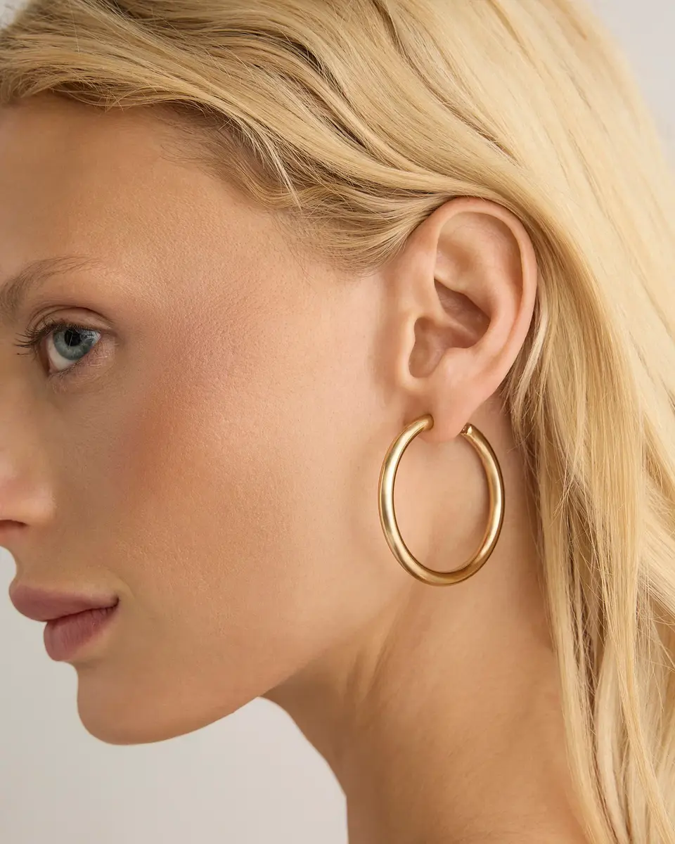 Jennifer Fisher Jennifer Fisher 1.5 Natasha Baby Hoops | Thumbnail 2 Jennifer Fisher Jennifer Fisher 1.5 Natasha Baby Hoops | Thumbnail 2