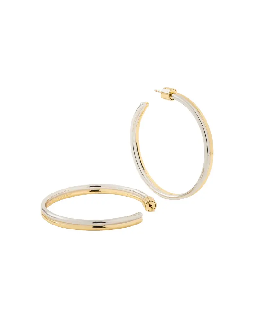 Jennifer Fisher Jennifer Fisher 1.5 Two Tone Thread Baby Hoops