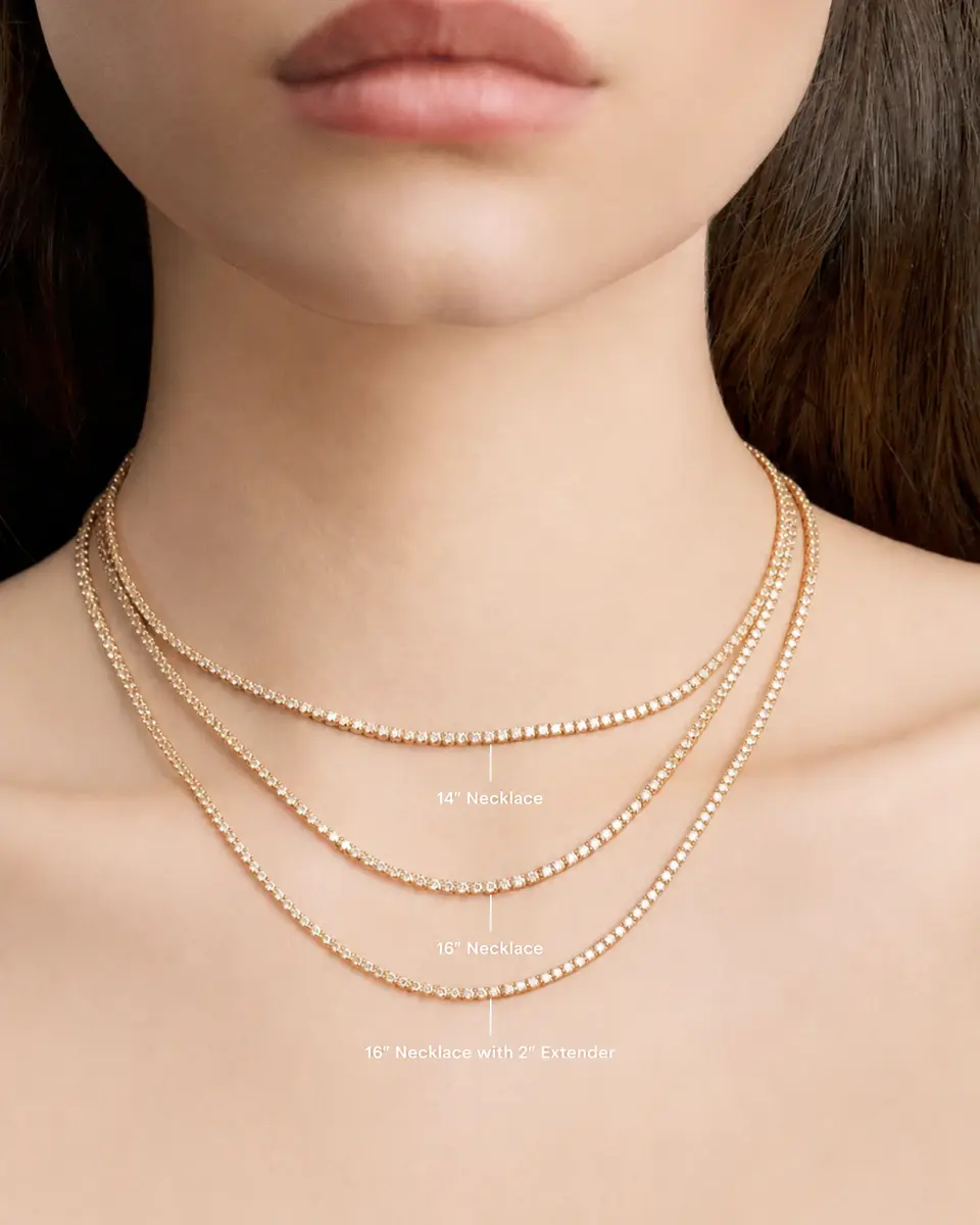 Jennifer Fisher Jennifer Fisher Lab Diamond Round Cut Tennis Necklace 16 | Thumbnail 2