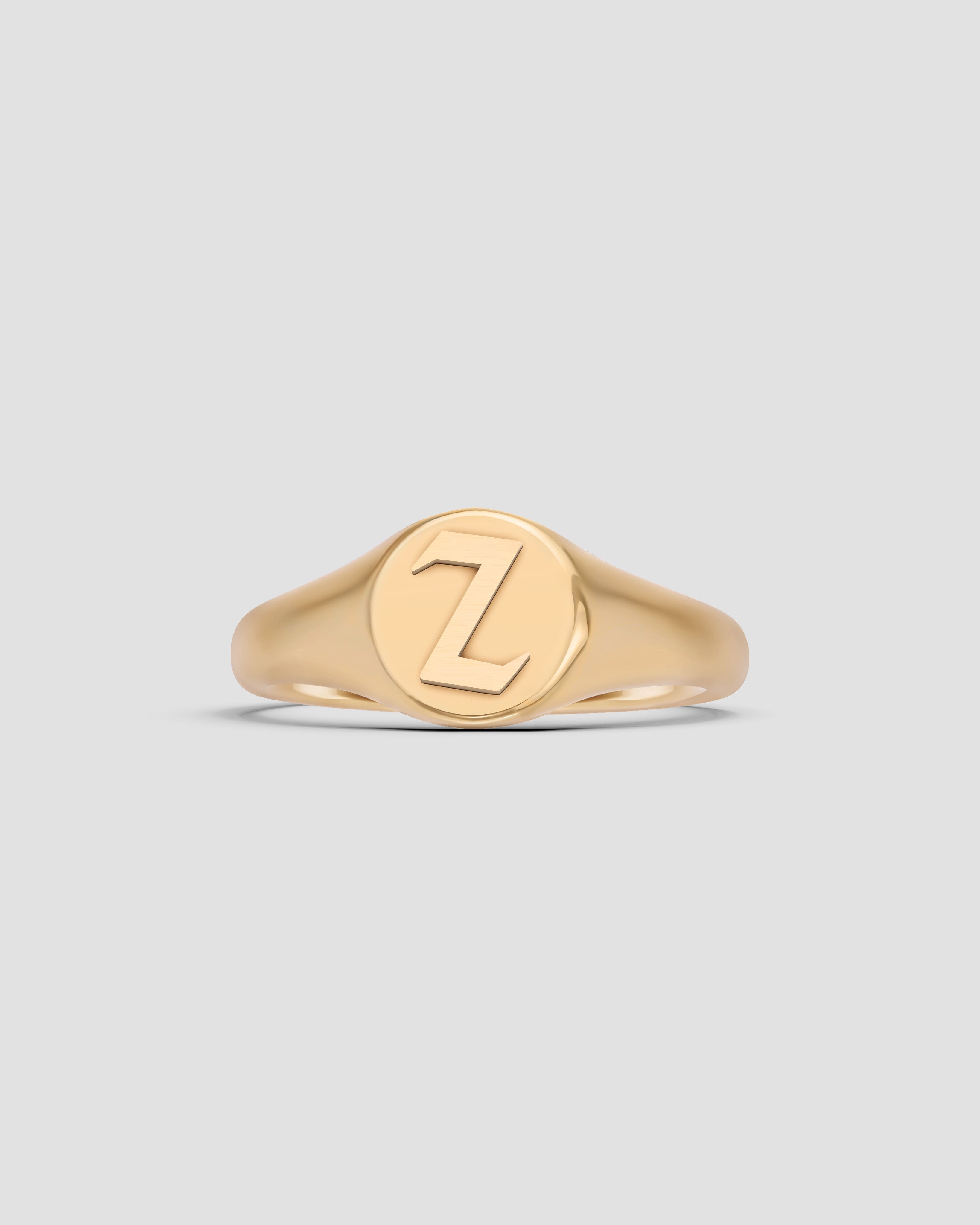 Jennifer Fisher Jennifer Fisher Mini Gothic Letter Signet Ring O-Z Z / 6