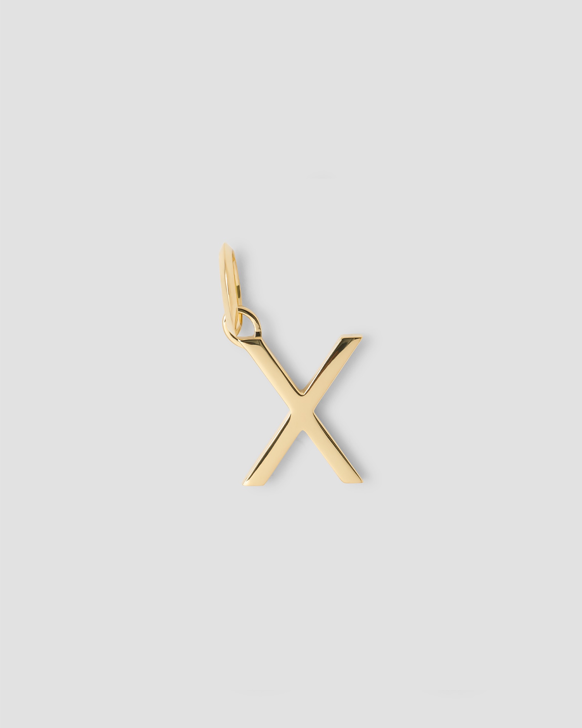 Jennifer Fisher Jennifer Fisher Minimal Block Letter Charm in 14K Yellow Gold X