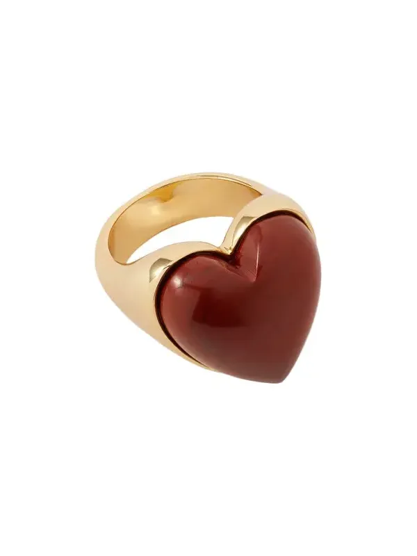 Jennifer Fisher Jennifer Fisher Small Semi-Precious Heart Ring Red Jasper / 4