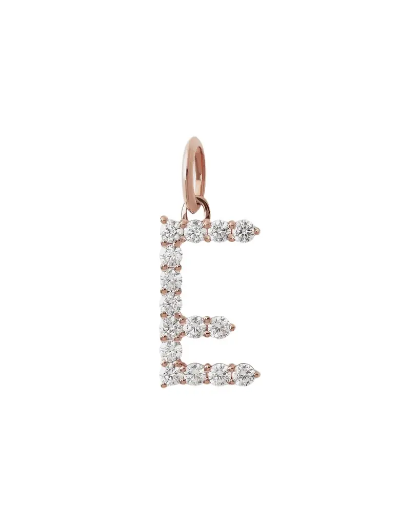 Jennifer Fisher Large Floating Diamond Minimal Block Letter E / 18K Jennifer Fisher Large Floating Diamond Minimal Block Letter E / 18K