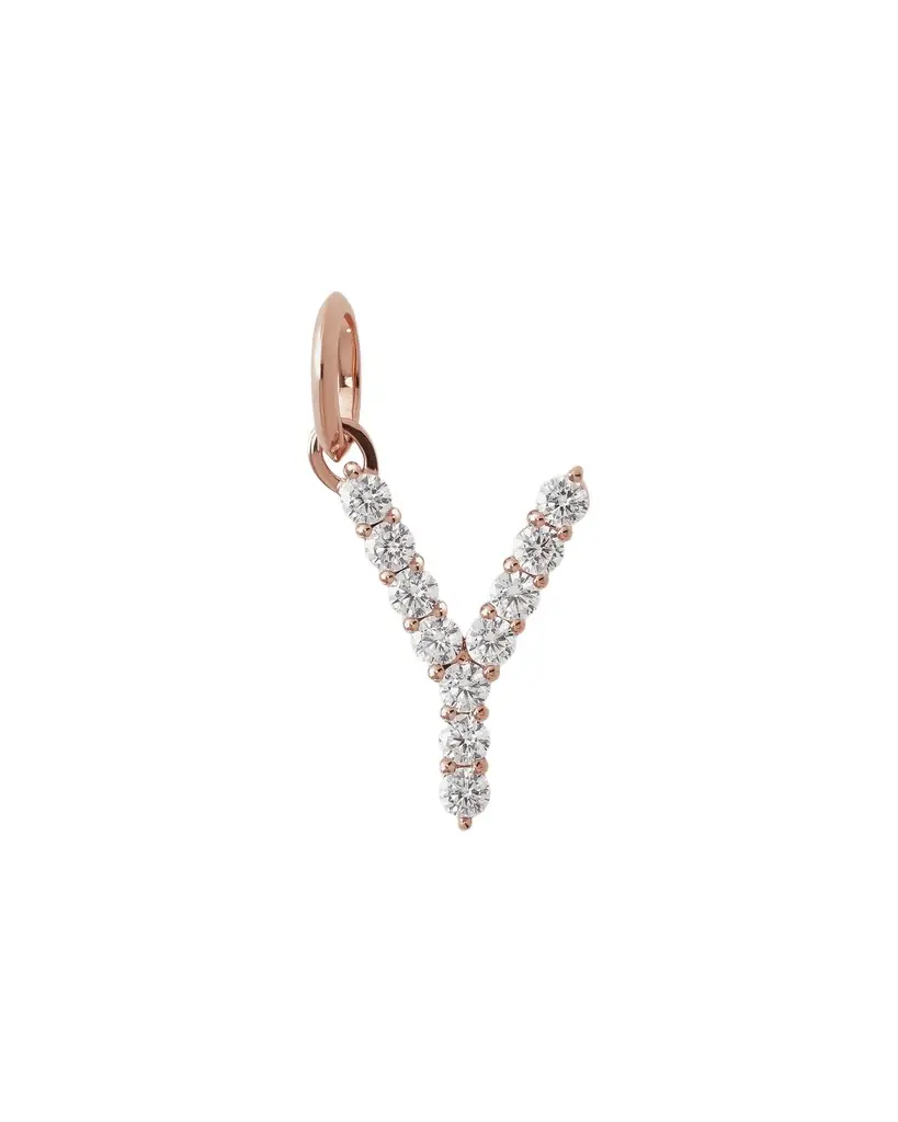 Jennifer Fisher Jennifer Fisher Large Floating Diamond Minimal Block Letter Y / 18K