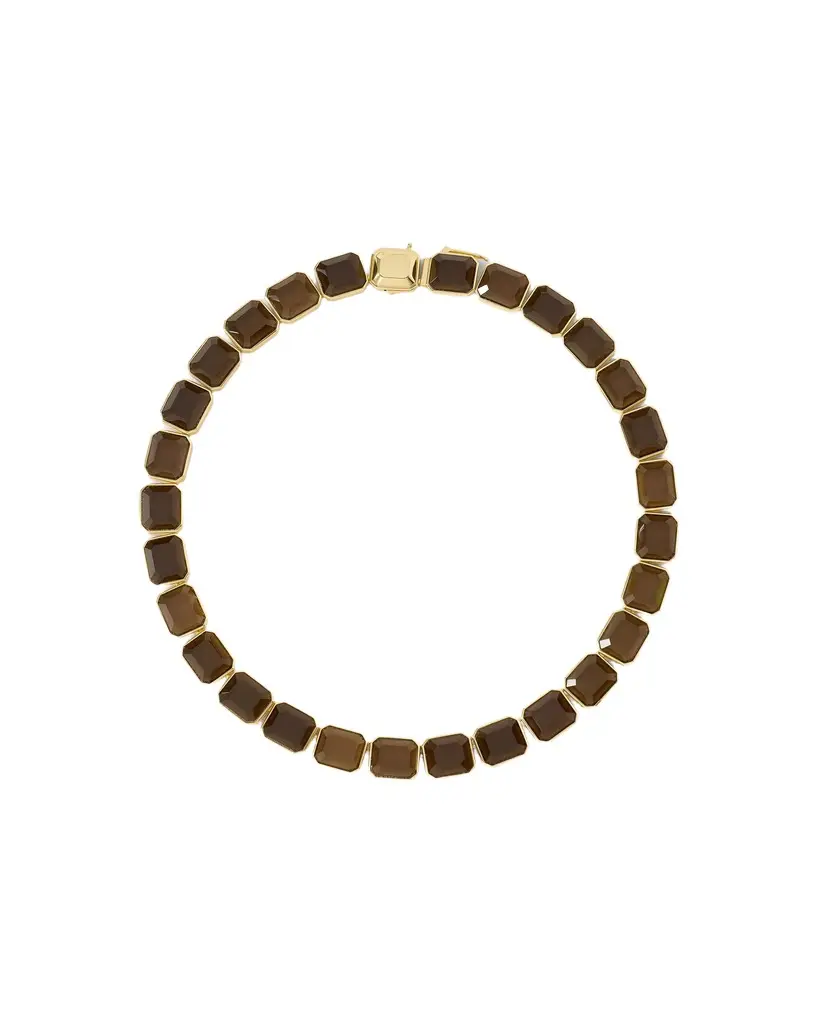 Jennifer Fisher Semi-Precious Emerald Necklace Smoky Quartz Jennifer Fisher Semi-Precious Emerald Necklace Smoky Quartz